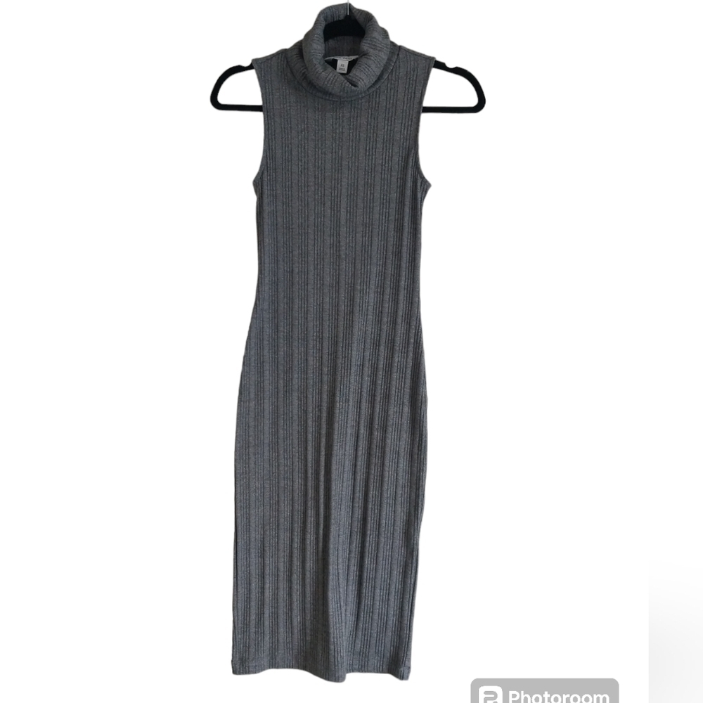 Nine West Knit dress women's size xs gray maxi turtle neck - Picture 1 of 4
